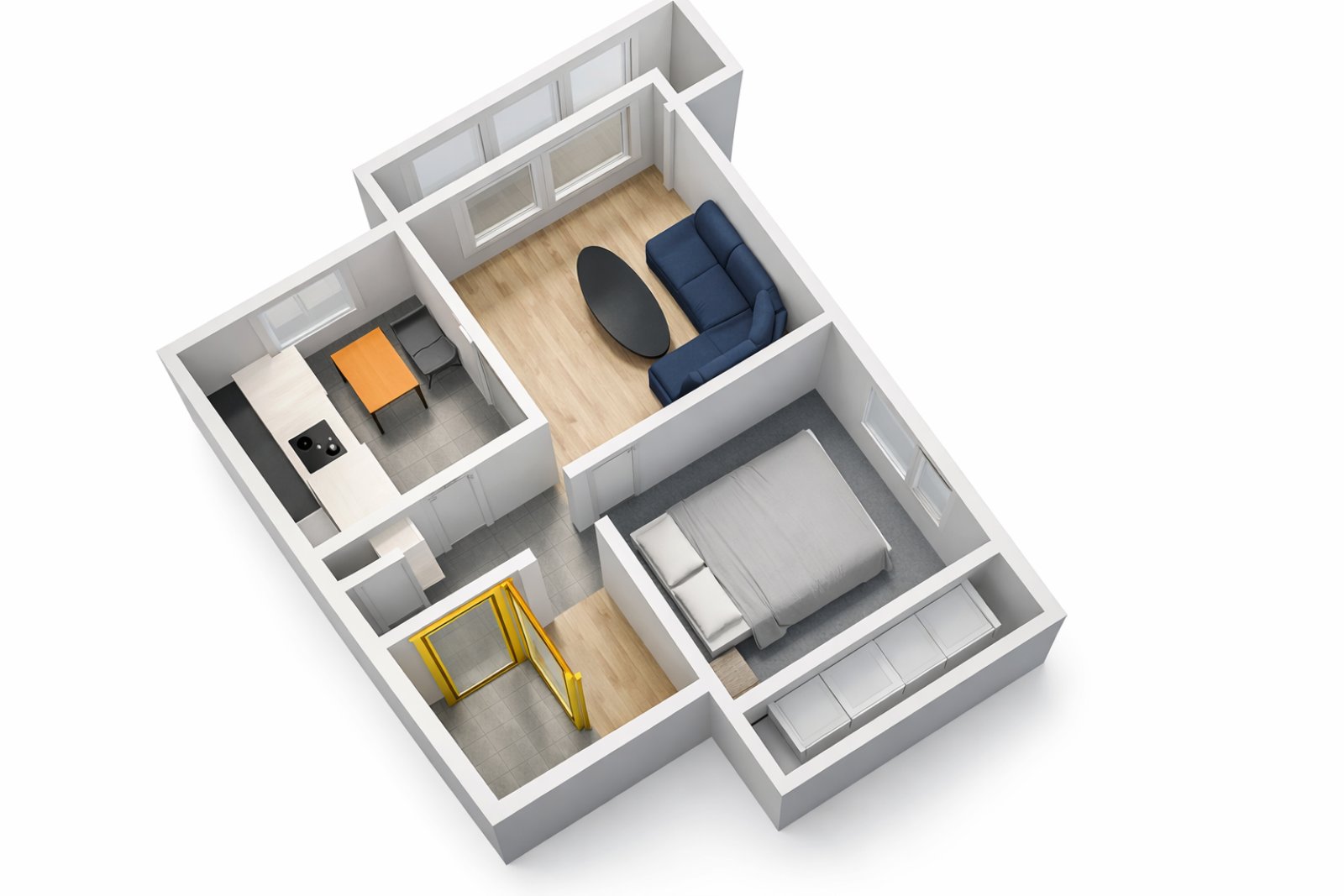 Тристаен апартамент в централната част на град Русе - 2